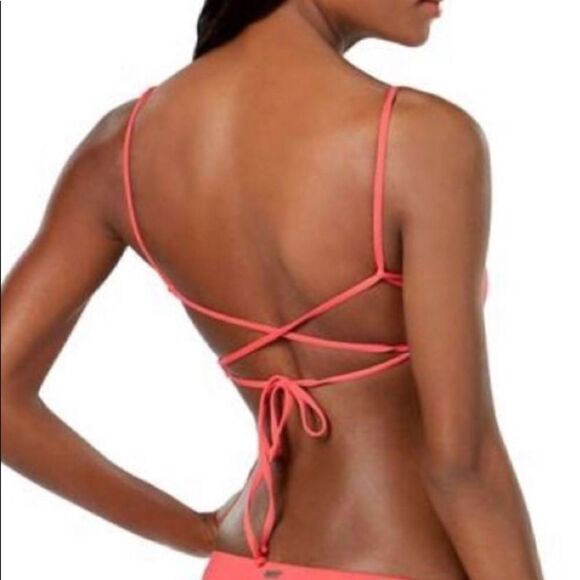 ROXY coral bikini top. NWT - Picture 3 of 8